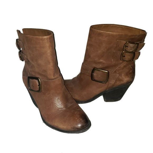 Lucky Brand LP Tommie Leather Boots Booties 8.5M - Picture 2 of 12